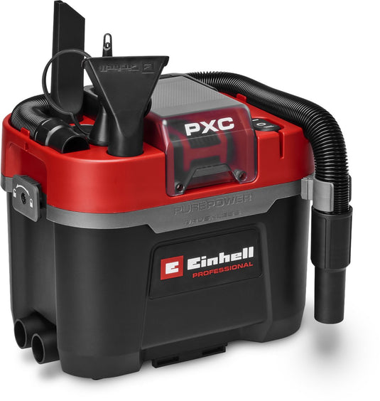 Einhell accu nat- droogzuiger tp-vc 18 10 li bl l solo - power x-change - 18 v li-ion - 10 l - 180 mbar - slanglengte -diameter: 1,8 m 36 mm - excl. accu en lader