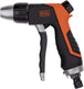 Black+decker spuitpistool - sproeikop voor tuinslang - aanpasbare waterstroom - abs-plastic en thermoplastisch rubber - zwart oranje