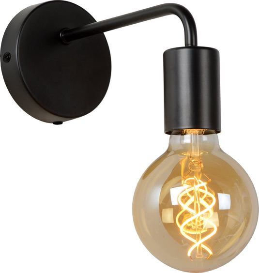 Lucide scott - wandlamp - 1xe27 - zwart