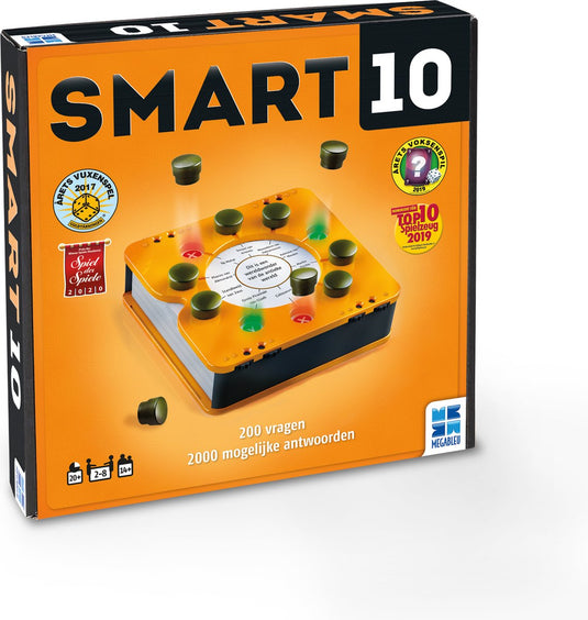 Megableu smart 10 - het sociale quizspel - educatief bordspel voor quizliefhebbers - 2-8 spelers - makkelijk mee te nemen