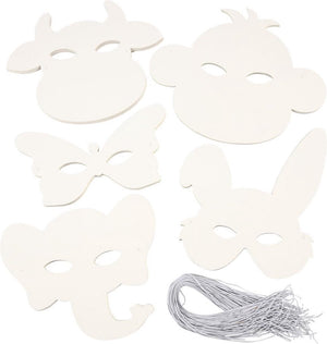 Creativ company dierenmaskers, h: 13-24 cm, 100 assorti