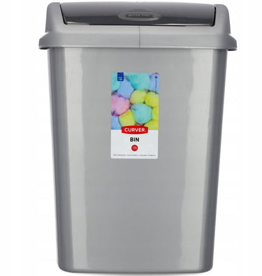 Curver dominik serie - prullenbak - 10l - zwenkdeksel - modern ontwerp