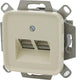 Q-link busch-jaeger contactdoos - isdn - inbouw - 2 x 8-polig - cat6a - geschikt voor busch-jaeger serie reflex - crãƒâ¨me