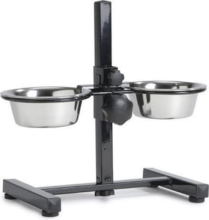 Beeztees standaard - dinerset hond - zwart - 16 cm