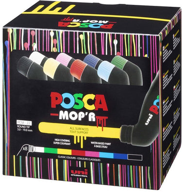 Posca uni uni verfmarker xxl mop'r 8 set klassiek