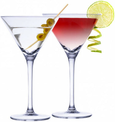 Alpina martini cocktailglazen - glas - 4x stuks - 220 ml - cocktail glazen - cocktails drinken - cocktails