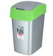 Keter curver flip bin - prullenbak - 9l - zilvergroen - duurzaam design