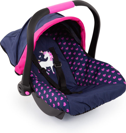 Bayer design - autostoeltje deluxe car seat voor poppen - blauw en roze