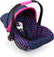Bayer design - autostoeltje deluxe car seat voor poppen - blauw en roze