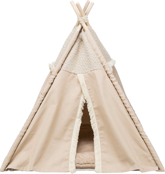Trixie kattenmand tipi boho beige