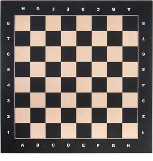 Engelhart schaakbord – esdoorn ingelegd 40x40 cm – met coördinaten (letters cijfers) – houten schaakbord voor schaakspel –