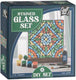Creative craft group tegel schilderen glas in lood - incl. 4 verfkleuren 2 kwasten