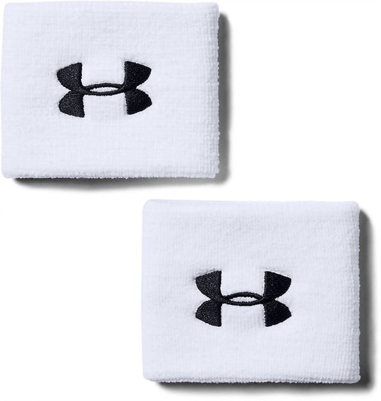 Under armour performance wb-wht heren zweetband - wit - zwart