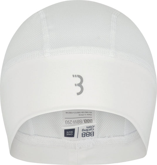 Bbb cycling helmmuts zomer - fietsmuts voor onder helm - 10-25 °c - mesh bovenstuk voor extra ventilatie - wit - one size - comfortcap helmmuts fiets bbw-293