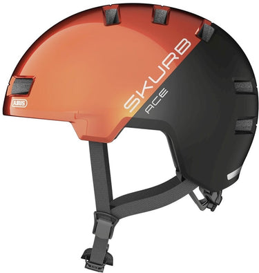 Abus fietshelm skurb ace goldfish orange l - 58-61 cm - oranje - geschikt voor gebruik op elektrische fietsen - stadsfietsen - 340 g