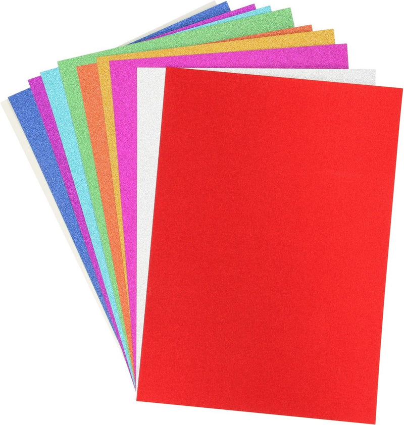 Load image into Gallery viewer, Creative craft group glitterkarton a4, 10 vellen
