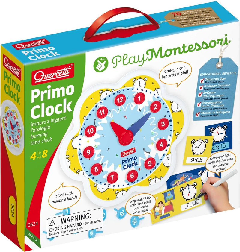 Load image into Gallery viewer, Quercetti leerklok primo clock junior karton 51-delig
