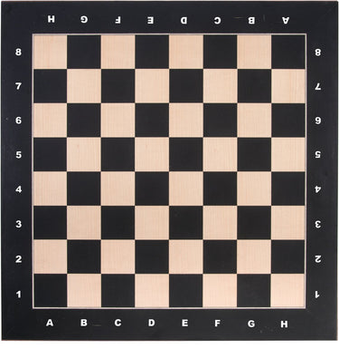 Engelhart schaakbord – esdoorn ingelegd 40x40 cm – met coördinaten (letters cijfers) – houten schaakbord voor schaakspel –