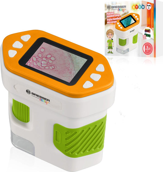 Bresser junior - microscoop - handmicroscoop - draagbaar - neem hem mee naar buiten!
