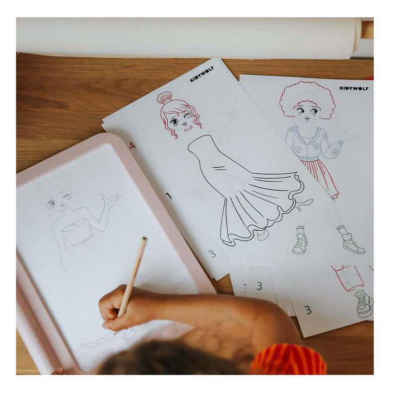 Load image into Gallery viewer, Kidywolf kidydraw-pro a4 2in1 lichttafel roze
