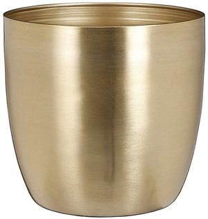 Mica decorations alano bloempot - h19 x ø20 cm - metaal - goud