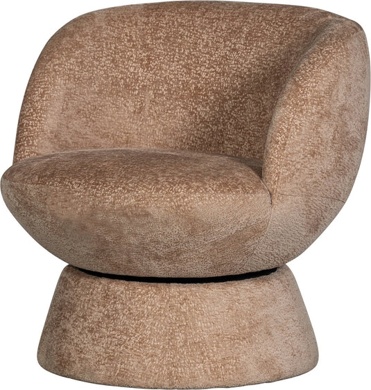 Woood shuffle draaifauteuil - polyester - naturel - 72x73x71