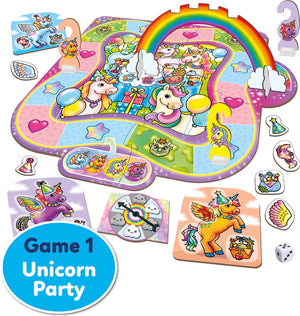 Orchard toys - unicorn fun game - 3 in 1 - koppel en geheugenspellen - eenhoorn thema - vanaf 4 jaar