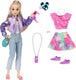 Jakks modepoppen ariël, 25 cm lang, met 13 scharnierpunten, twee complete mix-en-match-outfits en een mickey-ring voor jou!