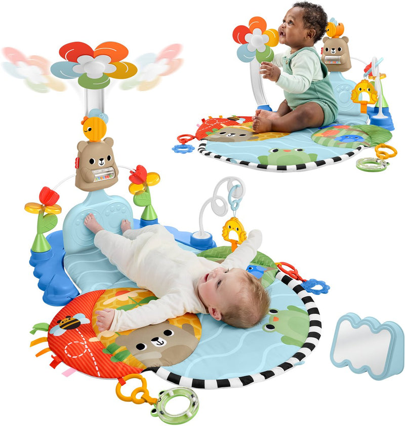 Load image into Gallery viewer, Fisher-price 3-in-1 trappel en schommel activiteitenmat

