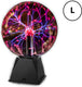 I-total plasma bol - discolamp - plasmalamp - aanraak gevoelig - geluid gevoelig - inclusief usb adapter - zwart - 25cm - groot