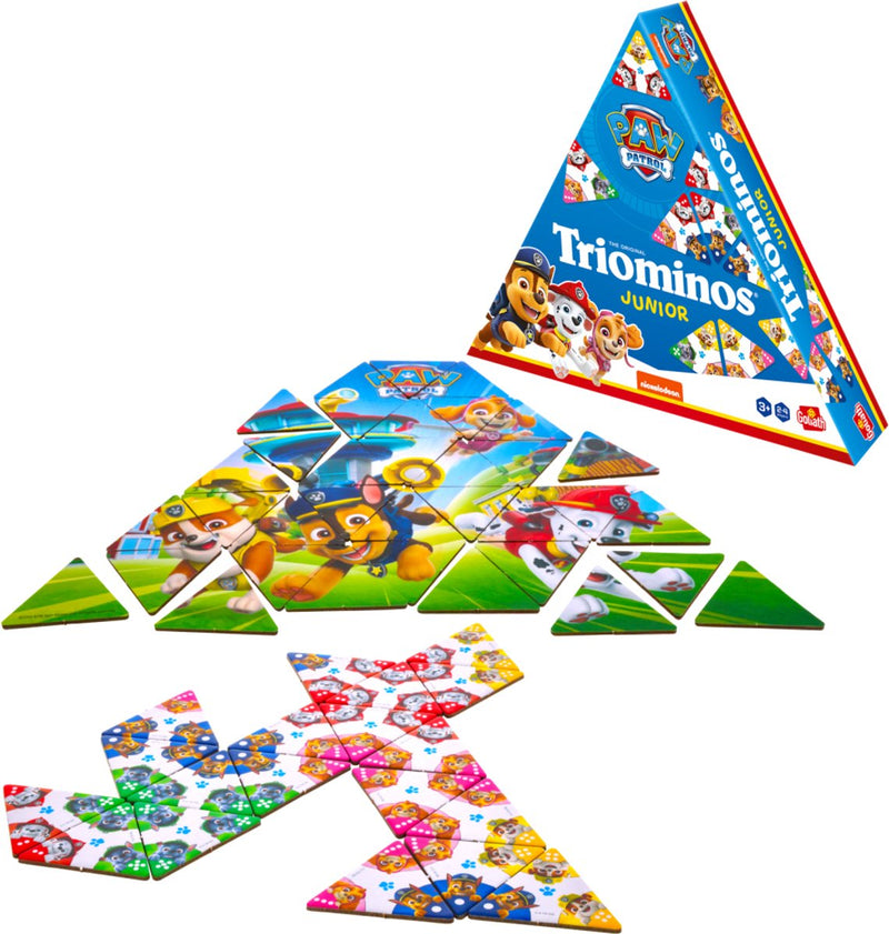 Load image into Gallery viewer, Goliath triominos junior paw patrol - bordspel - kinderspel - speel triominos met jouw favoriete paw patrol personage.
