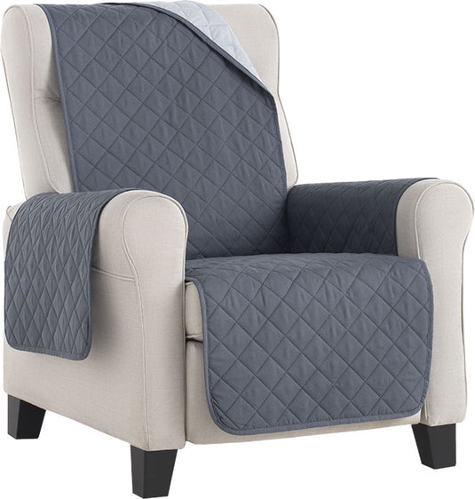 Bellmarti duo quilt - fauteuilbeschermer grijs - 55cm breed