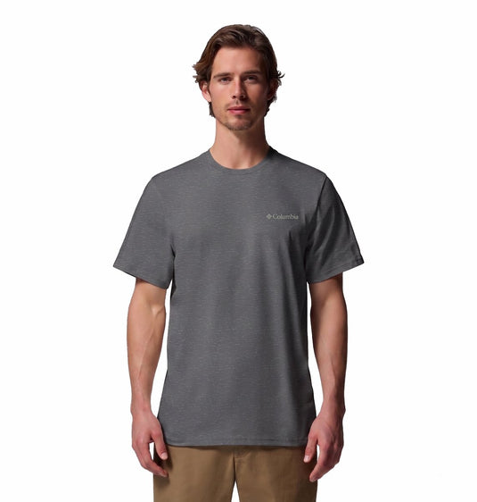 Columbia csc™ outdoor back graphic tee heren outdoorshirt - city grey heather, sunscape
