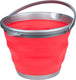 Abbey camp opvouwbare emmer - 15 liter - koraal grijs - met handvat - compact opvouwbaar