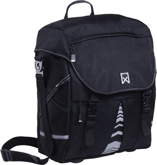 Willex pakaftas xl 1200 - enkele fietstas - 25liter- zwart