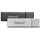 Usb-stick intenso duopak 32 gb antraciet, zilver