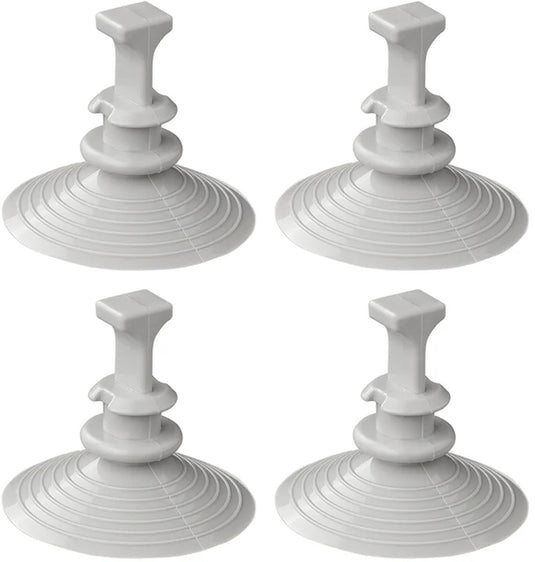 Proplus zuignapbevestiging voor raamisolatieset - set van 4 stuks - grijs