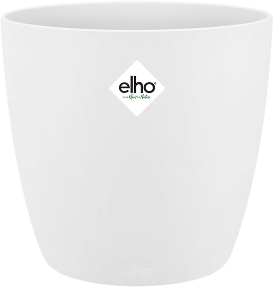 Elho brussels rond 20 - bloempot voor binnen - 100% gerecycled plastic - ø 20.0 x h 18.7 cm - wit