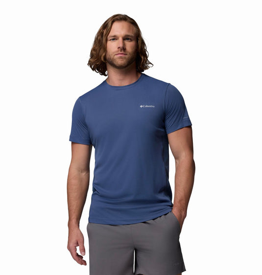 Columbia zero rules™ light ss crew heren outdoorshirt - dark mountain