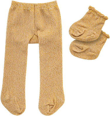 Heless poppenmaillot met sokken - goud, 35-45 cm