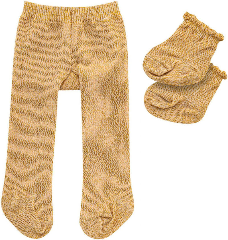Load image into Gallery viewer, Heless poppenmaillot met sokken - goud, 35-45 cm
