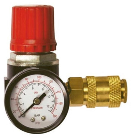 Stanley drukregelaar ¼ inch – gasregelaar manometer en luchtklep – 12 bar