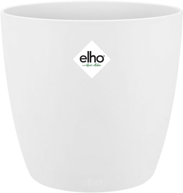 Elho brussels rond 14 - bloempot voor binnen - 100% gerecycled plastic - ø 13.5 x h 12.6 cm - wit