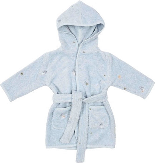 Little dutch badjas - blauw - maat 86 92 - forest friends