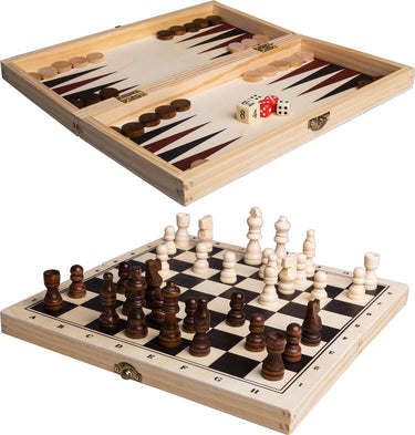 Clown games - 3-in-1 spellendoos - hout