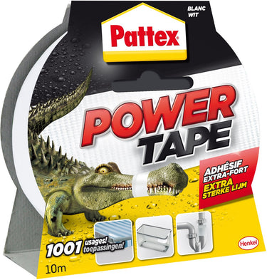 Pattex 1001842 - power tape 10m wit bl | 6 stuks