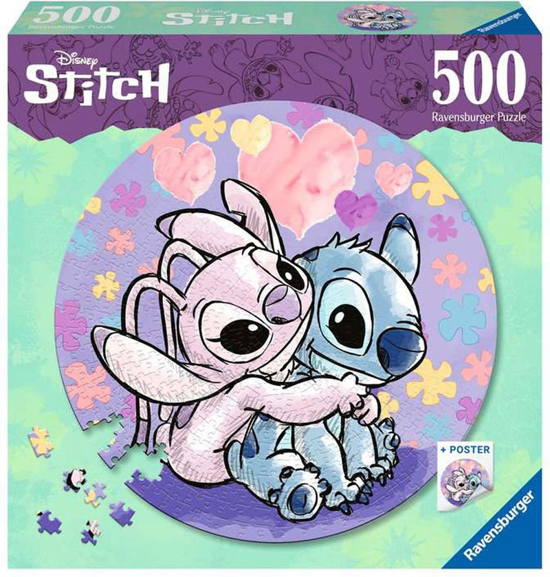 Load image into Gallery viewer, Ravensburger round puzzle disney stitch - legpuzzel - 500 stukjes

