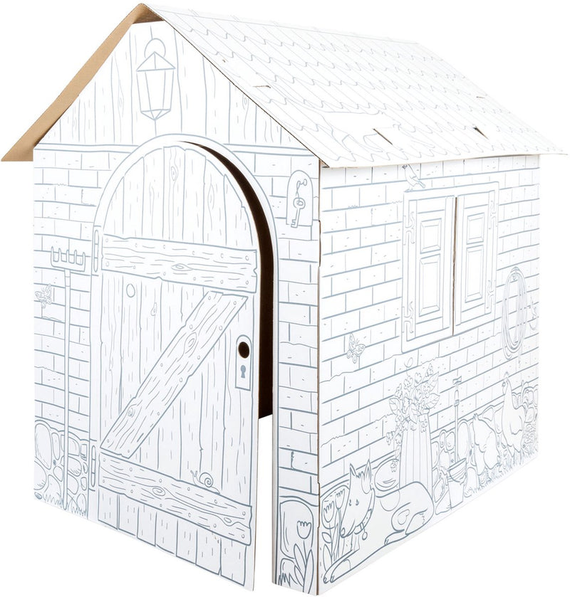 Load image into Gallery viewer, Small foot - kartonnen speelhuis boerderij, 87x71x88cm
