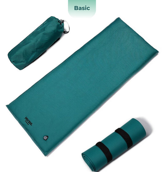 Hush. outdoor hush outdoor - slaapmat basic - inc. draagzak - geïntegreerd ventiel - lichtgewicht - 187×62×3 cm