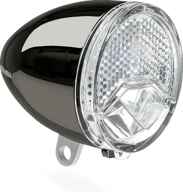 koplamp 606 E-bike 6-48 volt donker chroom 15 lux
